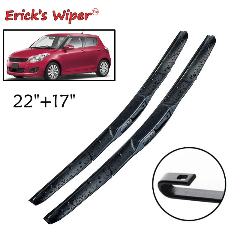 Erick's Wiper Front Hybrid Wiper Blades For Suzuki Swift 2011 - 2017 Windshield Windscreen Clean Window Car Rain Brushes 22