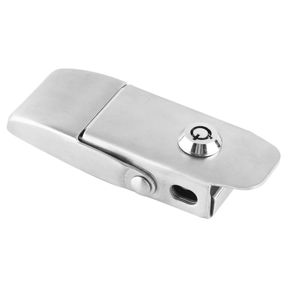 Stainless Steel Spring Toggle Latch Toggle Hasp Clamp Cabinet Locking Tool Hardware With Two Keys