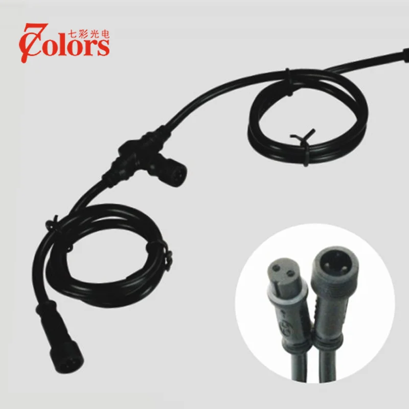 2-PIN/4PIN T Connection Cable/Wire IP67 Waterproof  for LED Light  0.5 Meter Distance Between Two Lamps(can install 6pcs lights)