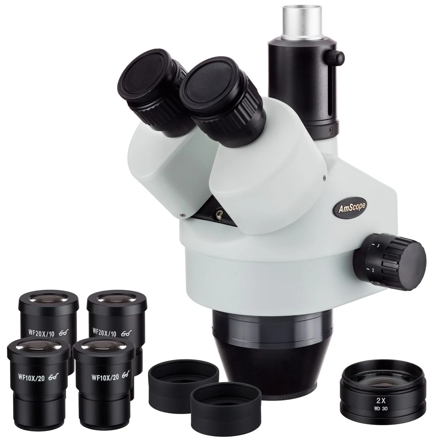 AmScope 7X-180X Trinocular Zoom Stereo Microscope Head   SM7180T