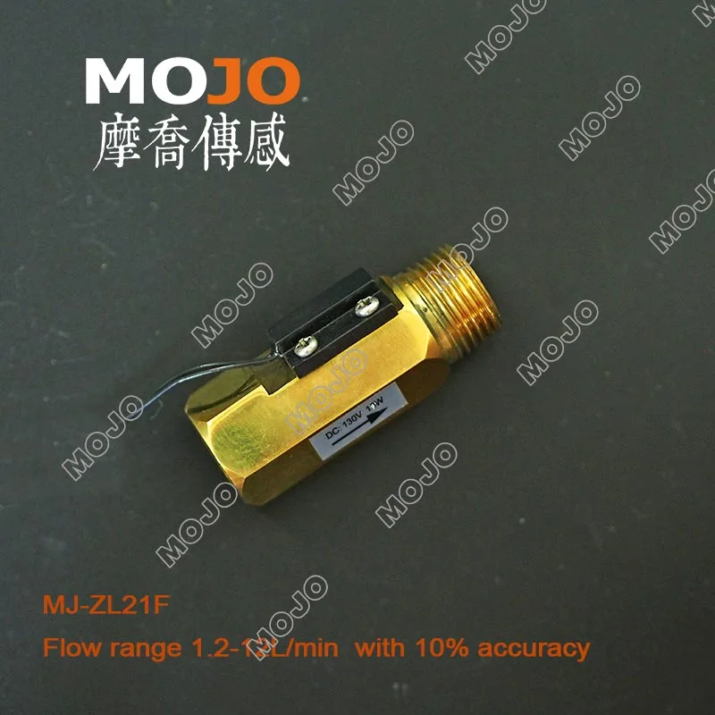 2020 MJ-ZL21F G1/2'diamension cooper material sensor de flujo interruptor controlador de agua con 10% de precisión para calentador de agua solar