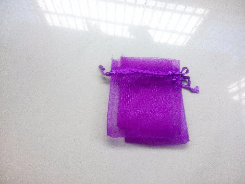 

15*20cm 1000pcs Dark purple Organza Bag christmas Drawstring bag jewelry packaging bags for gift/candy/wedding/party Yarn bag