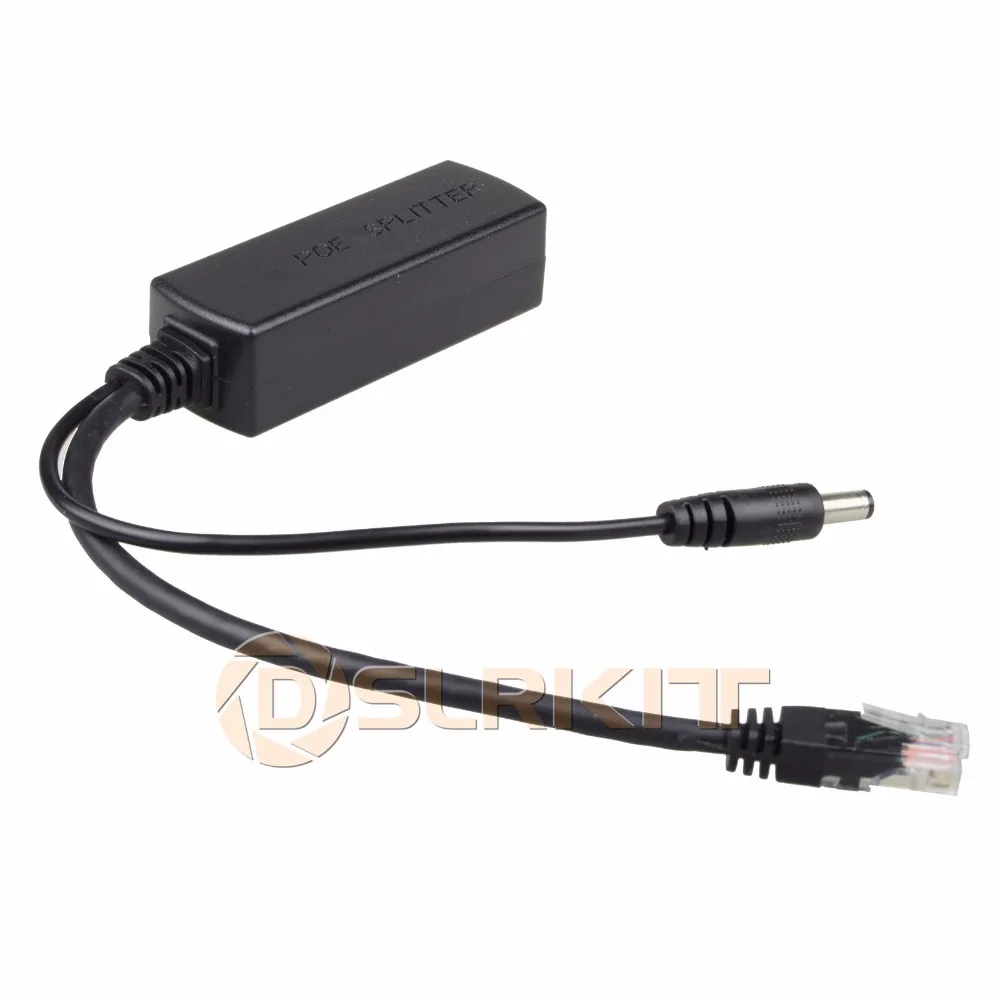 DSLRKIT Gigabit Active PoE Splitter Power Over Ethernet 48V to 12V 1A-2A 10/100/1000Mbps