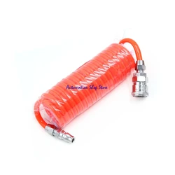 3M 29.5 Ft 8mm x 5mm Flexible PU Recoil Hose Tube for Compressor Air Tool w 1/4