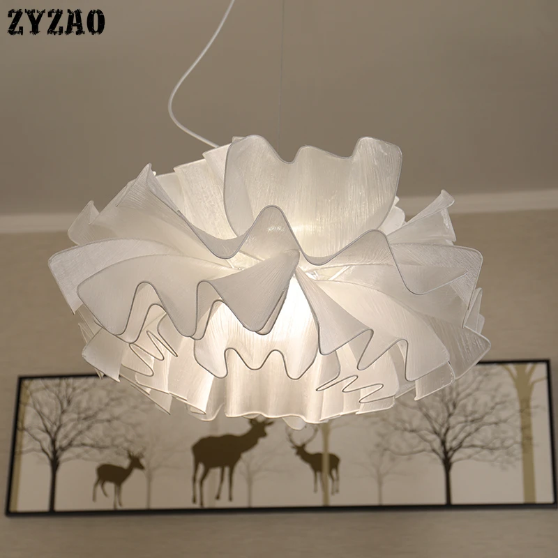 Imagem -04 - Minimalismo Moderno Tecido Arte Luzes Pingente Romântico Têxtil Hanglamp para o Quarto de Casamento Sala Estar Nordic Luminárias