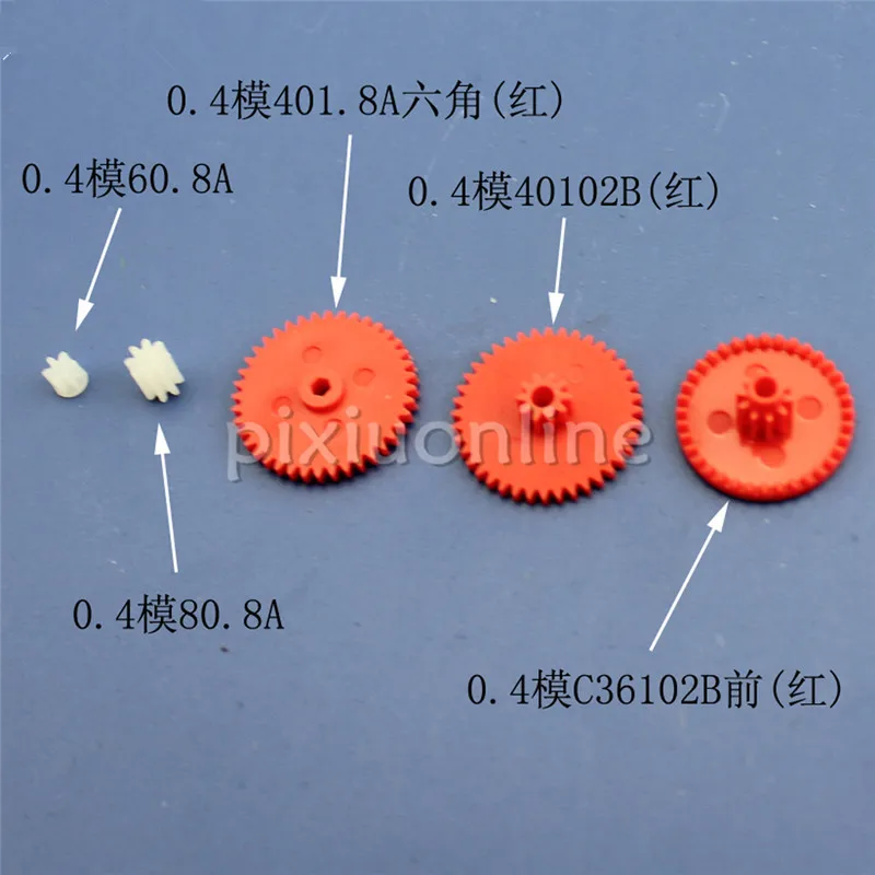 1package include 5pcs J224 0.4 Module Multi Kinds of Gears DIY Gear Package Science and Technology Making Free Shipping Russia