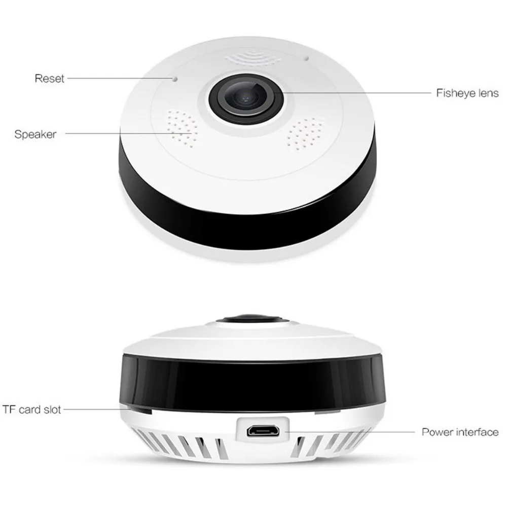 VR13 Wireless HD FishEye IP WiFi Panoramic Camera 960P 360 Degree 1.3MP Security