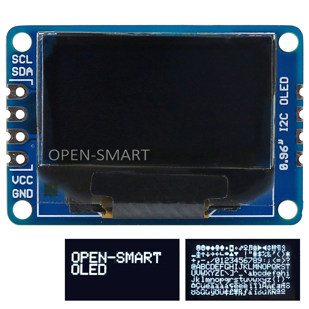 OPEN-SMART 0.96 inch White Color OLED Display Breakout Module I2C Interface 128*64  for Arduino