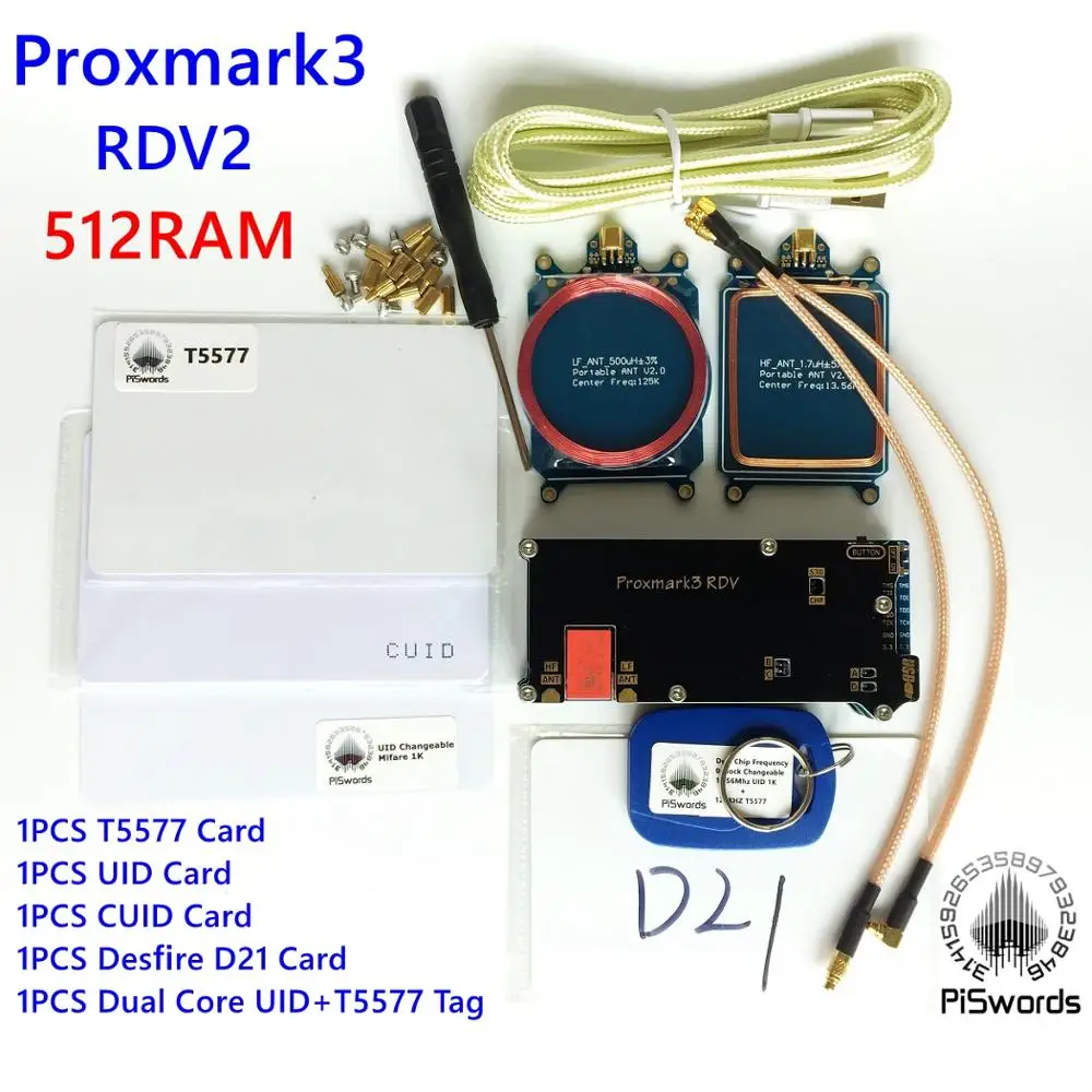 proxmark3 REV2.0 Kits proxmark NFC PM3 RFID reader writer HF LF antenna CARD UID T5577 changeable KEYTAG  copier clone