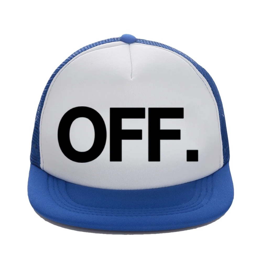 DongKing New Fashion Trucker Hat  OFF Letter Printed Cool Baseball funny Snapback Mesh Cap Christmas Gift 10 Colors
