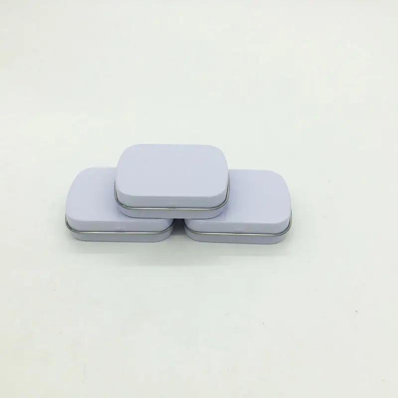 20 pcs Metal Boxes Small Silver Box Flip Up Storage Gum 5.8x4.5x1.5cm