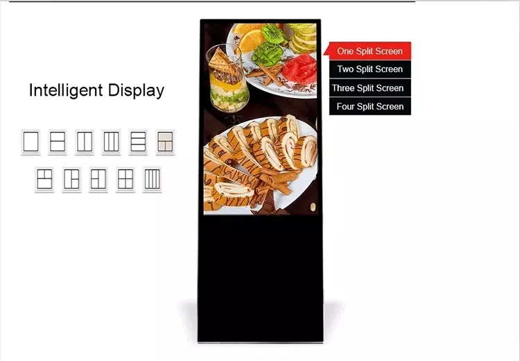 Layar Monitor Display Iklan Tanda Digital HD LED LCD Lipat Portabel 43 Inci untuk Toko/Toko Ritel/Mal