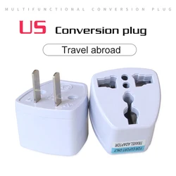 1PC New Arrivals EU UK AU to US Plugs adapter Power Converter Plugs 2 Pin Socket EU to America Travel Charger Adapter Converter