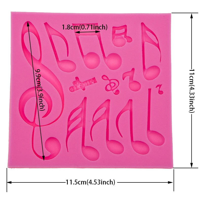 Music Notes lace Silicone mould Biscuit,Cake,Fondant,Cookie,Paste,Chocolate Molds DIY Cake Decoration Baking Tools F0550