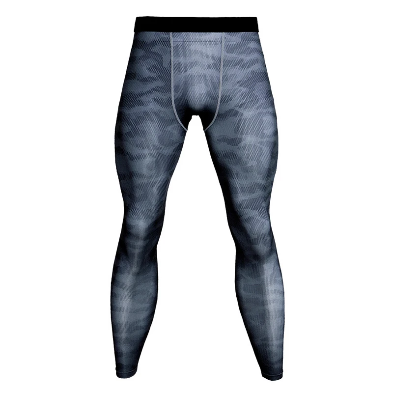 Camo Men Skin Tight Compression Leggings Running GYM Fitness Elastic Fiber Pants MMA Exercise Jogging Sport Quick-Dry Trousers