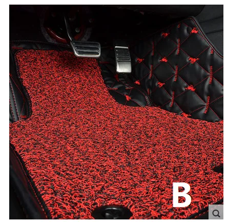 Fit for Ford Mustang  2015-2017 Leather embroidery mat ground mat