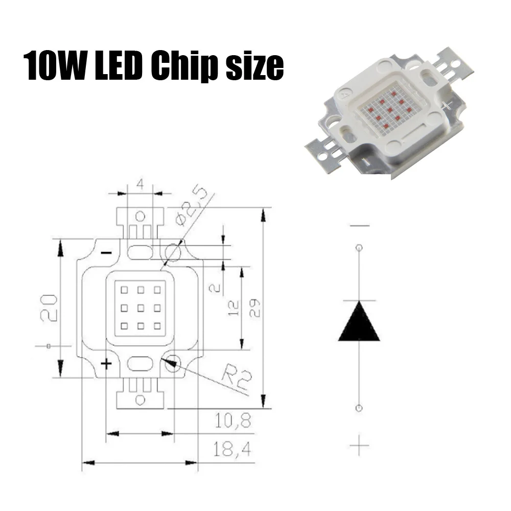 High Power LED Chip Matrix 1W 3W 5W 10W 20W 30W 50W100Watt Cool Natural White Red Green Blue Yellow SMD DIY COB Light Lamp Beads