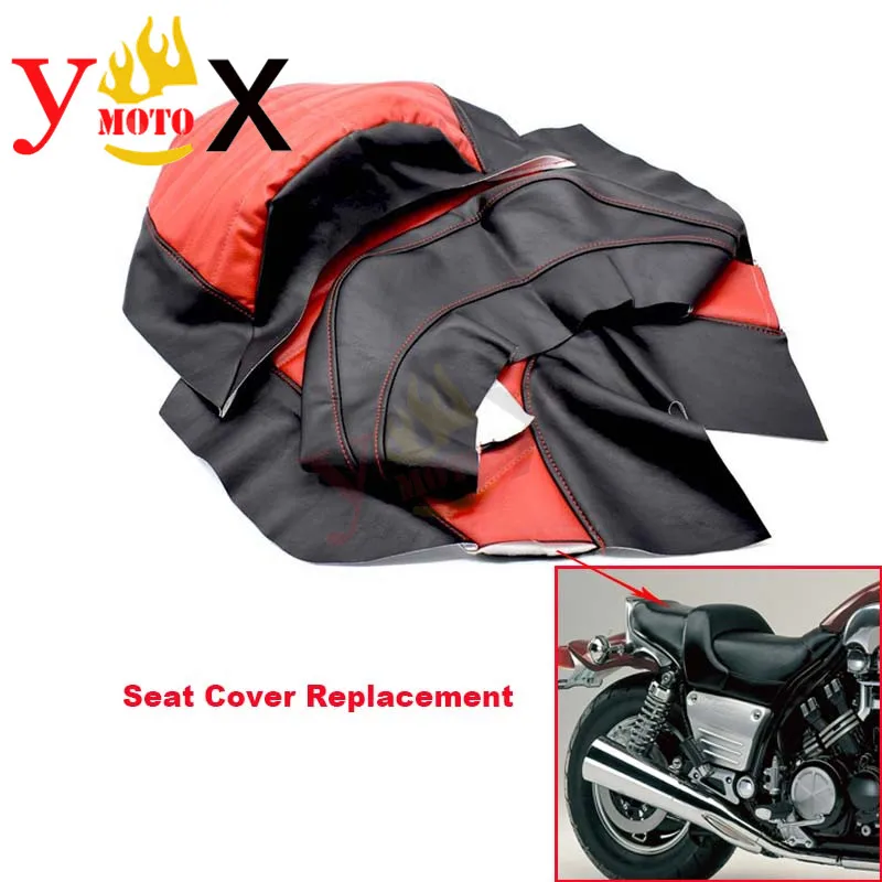 

Modified Red PU Leather Motorcycle Seat Cover Cushion Guard Waterproof Replacement For Yamaha VMAX VMAX1200 V-MAX1200 VMAX1200