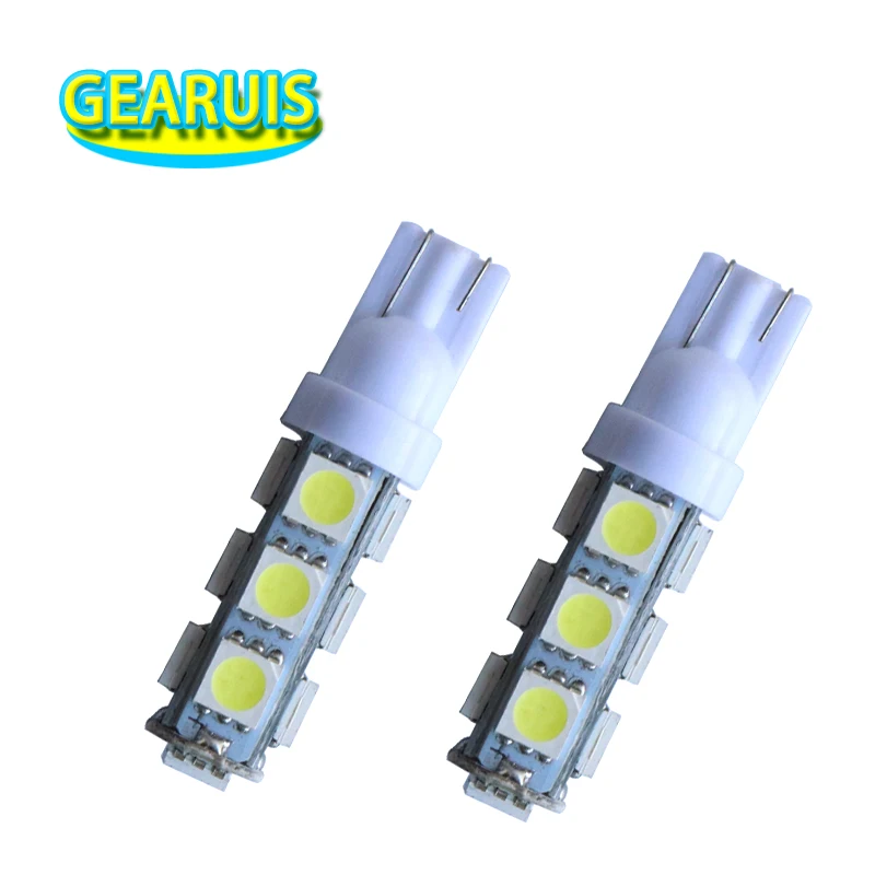 100pcs T10 13SMD 5050 Car Auto Led Side Turn Signal Light 13led 194 168 Wedge 13SMD Bulbs Interior Lamps 7 colors 12V