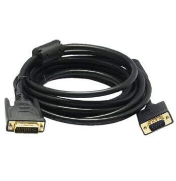 DVI-I (24 + 5) DVI إلى VGA D-SUB 15PIN الذكور إلى الذكور محول موصل كابل 0.25m / 1.5m / 3m / 5m ل رسومات منفصلة لعرض