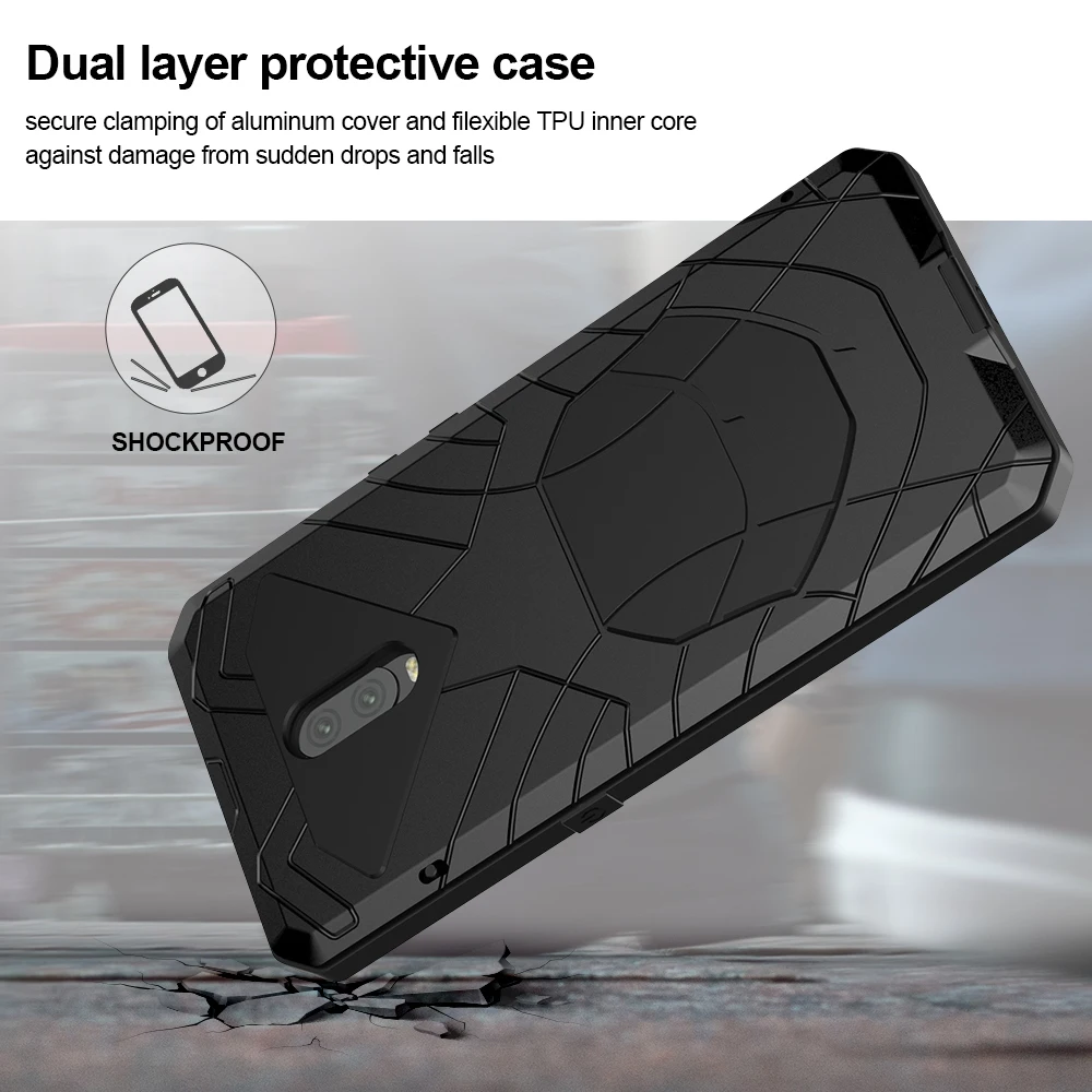 Imagem -03 - para Oneplus t Case de Telefone Duro de Metal de Alumínio de Vidro Temperado Protetor de Tela 7pro Oneplus Capa Heavy Duty Proteção