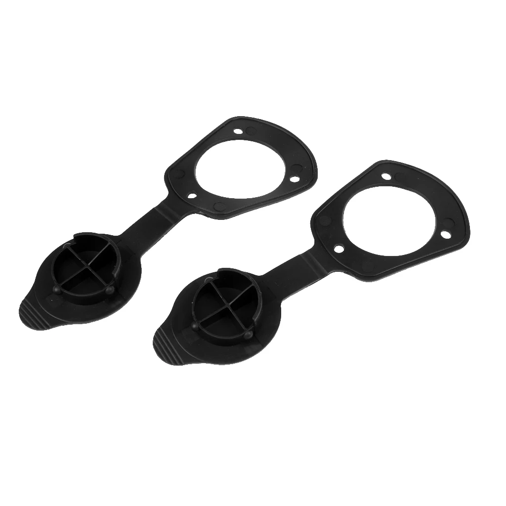 2 Pieces Large Black Color ABS Cap Gaskets for Flush Mount Fishing Rod Holders Canoe Boat Kayak Accessories