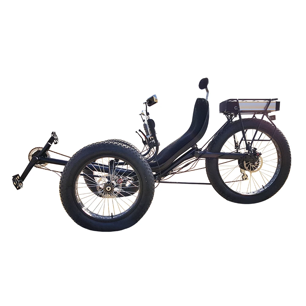 Outdoor Off Roading Adult Fat Tyre Electric Recumbent Trike