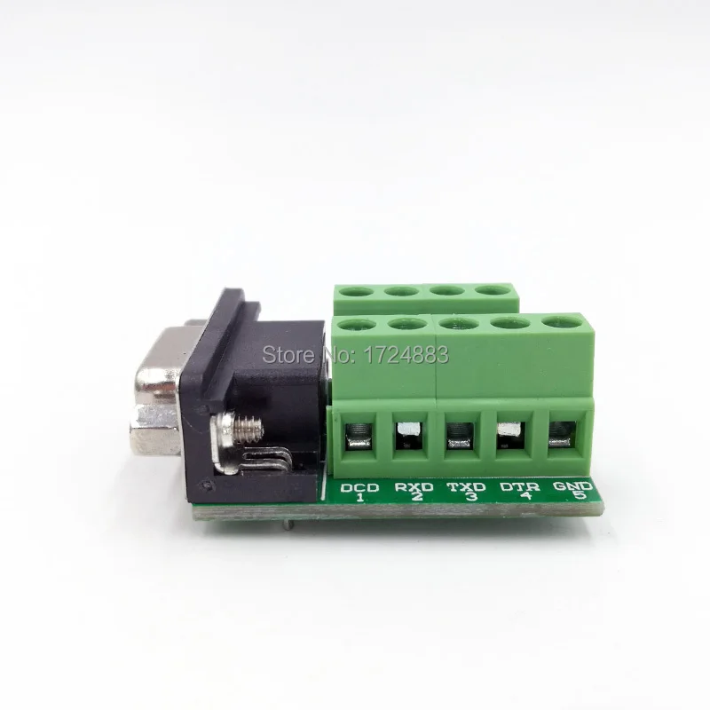 DB9 Adapter RS232 Serial Signals Terminal Module Interface Converter To Terminal DB9 Connector Male Female D sub image 3