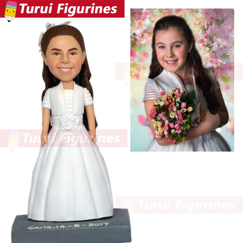 customized bobble head custom dolls with your face custom first cummunion girl bobblehead figurines dolls a miniature of girl