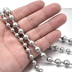 Men's hipster personality round bead stainless steel women choker ball short chain for couple silver color jewelry