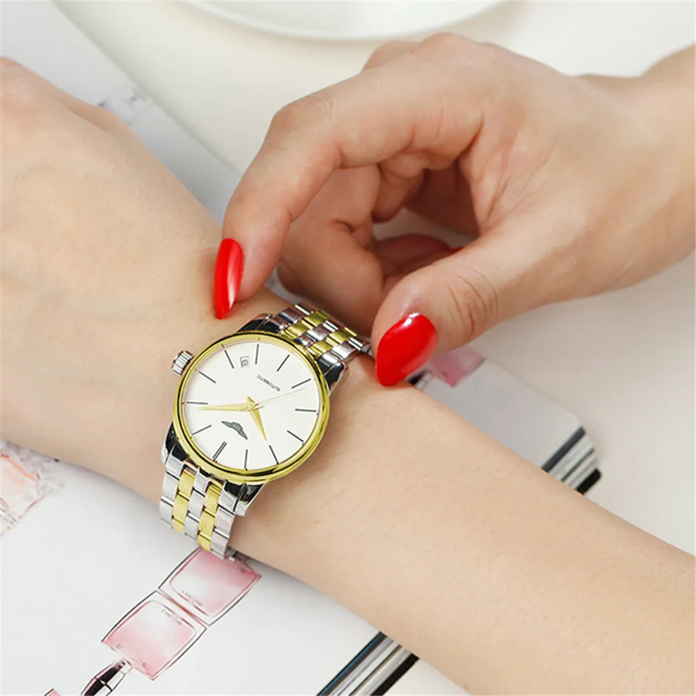 GUANQIN Ladies Watches Female Dress Top Brand Women Fashion Steel Leather Automatic Mechanical Self-wind Watch Relogio Feminino