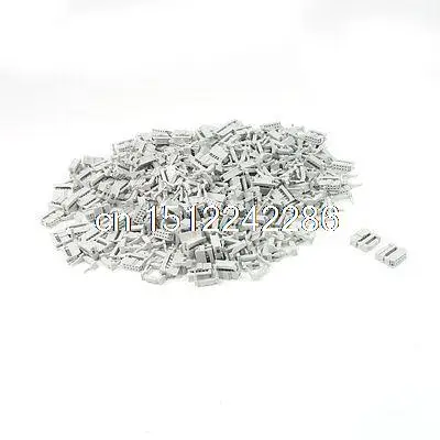 200 Pcs 2 Rows 10 Pin IDC Socket Connector Male Header 2.2mm FC-10P Light Gray