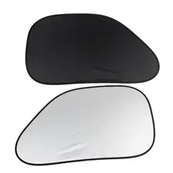 2pcs Auto Car Side Window Sunshade Black Silver Color