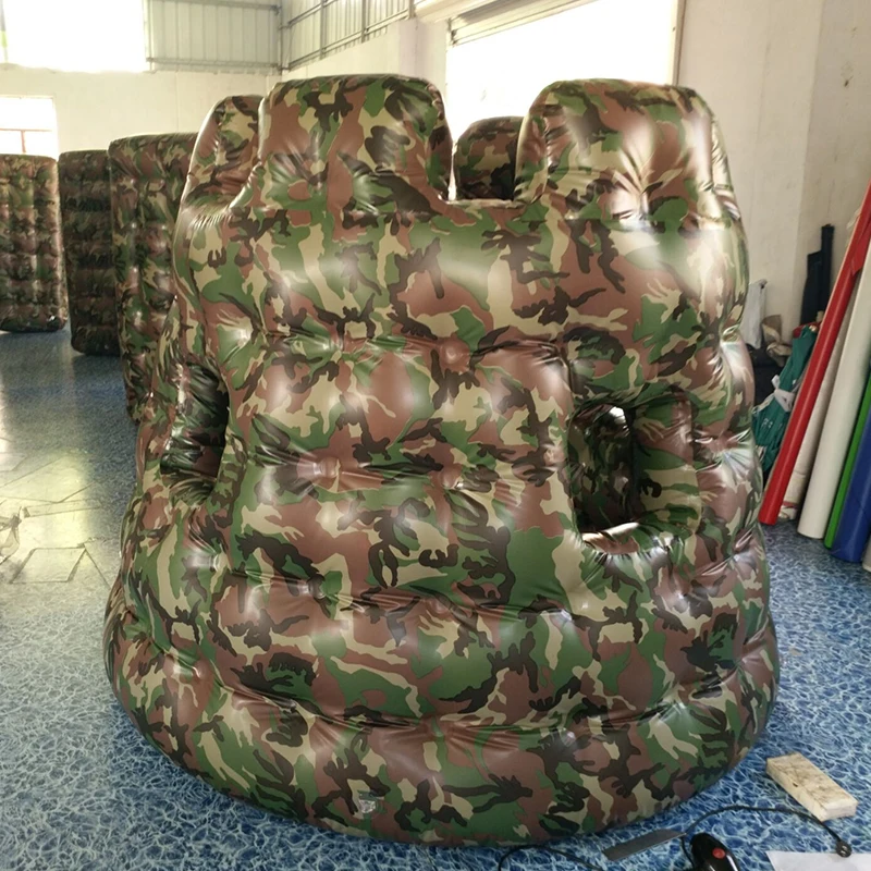 Inflatable กลางแจ้ง CS Props Fortress BUNKER พองผนัง Camo MAZE เกมกีฬาสำหรับเด็กผู้ใหญ่ N ภายนอกของเล่น