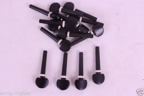 Violin pegs Ebony wood Fiddle pegs fiddle part Bone Circle 4 set 16 pcs