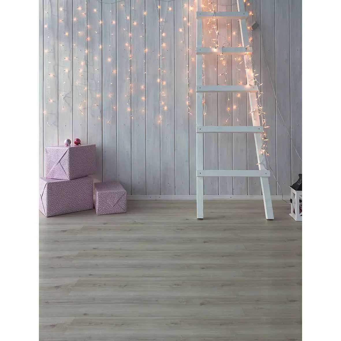 Allenjoy photo backdrop children sweet room white wood wall ladder glitter background photobooth original design vinyl fabric