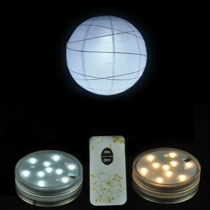 

4 pieces/lot 3AAA Battery Operated Remote SUPER BRIGHT 10White/Warm White LED Paper Lantern Light For Wedding Party Event Decor