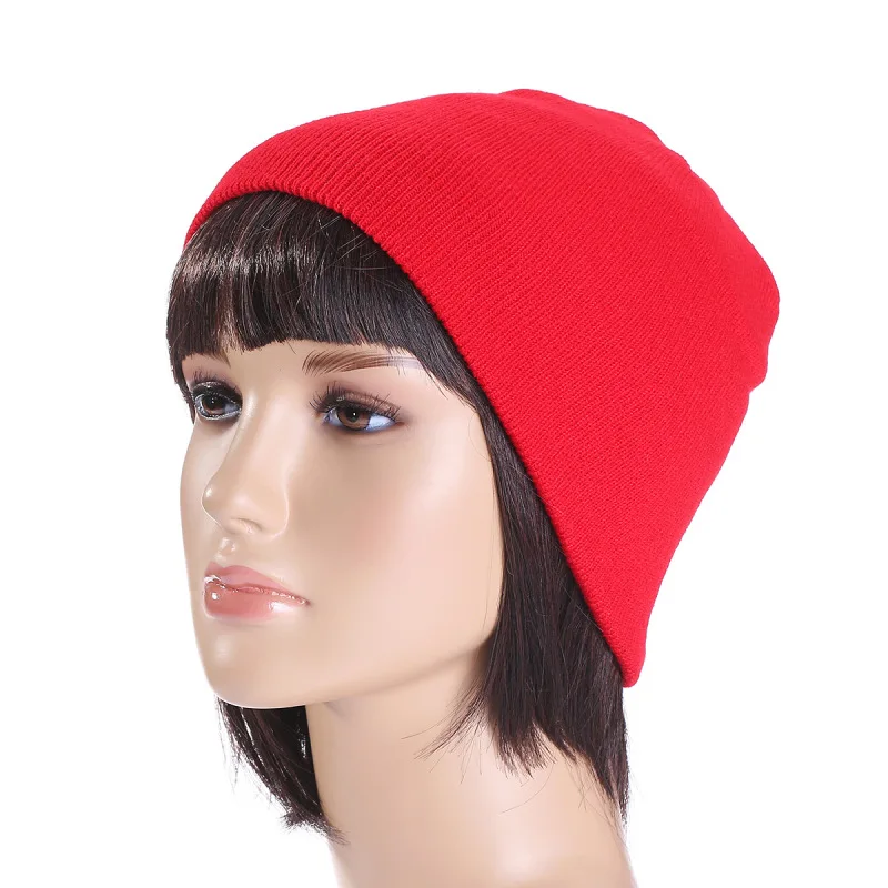 Women Knit Caps Winter 2019 New Solid Knitted Cap Beanie Hat for Men Female Autumn Warm Ski Caps Skull Bonnet Casual Short Hats