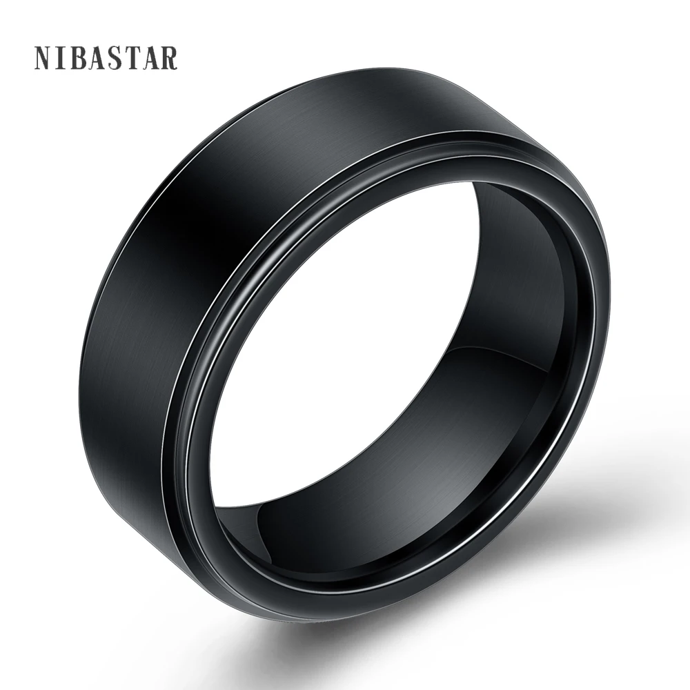 

Fashion Simple Design Black Men Tungsten Wedding Rings Jewelry Decent Tungsten Carbide Rings