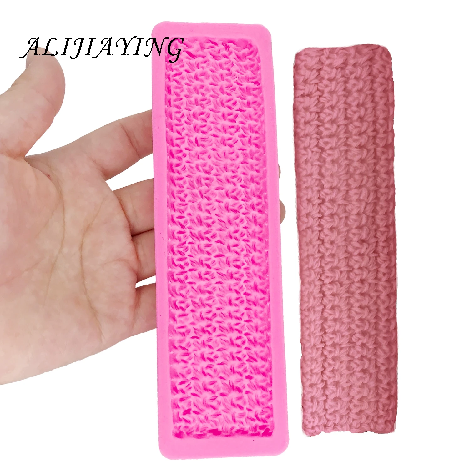 Strip shape DIY wool texture silicone mold Cake border fondant decorating tool polymer clay resin mould D1394