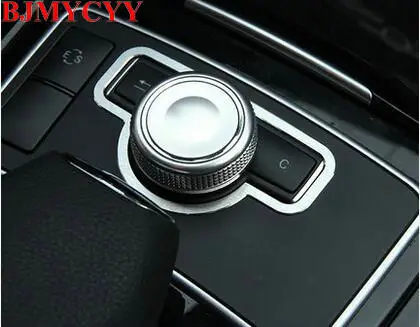 BJMYCYY car styling Center Console Multimedia Switch Button Cover Trim for Mercedes BENZ C E GLK CLS Class W204 W212 W218 X204