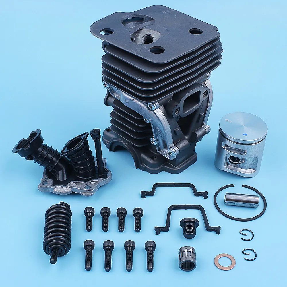 Imagem -05 - Nikasil-cilindro Piston Intake Manifold Junta Kit Peças de Reposição Motosserra Fit para Husqvarna 445 450 Rancher 445e 450e ii 42 mm