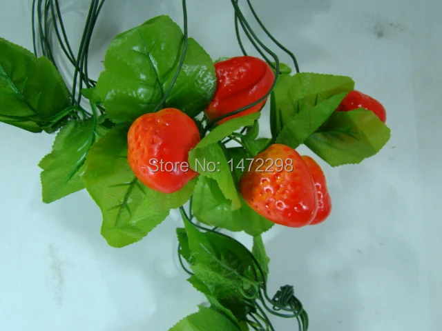 81FEET ARTIFICIAL STRAWBERRY GARLAND FAKE PLANT IVY FAUX FRUIT VINE LEAF WEDDING Decoration