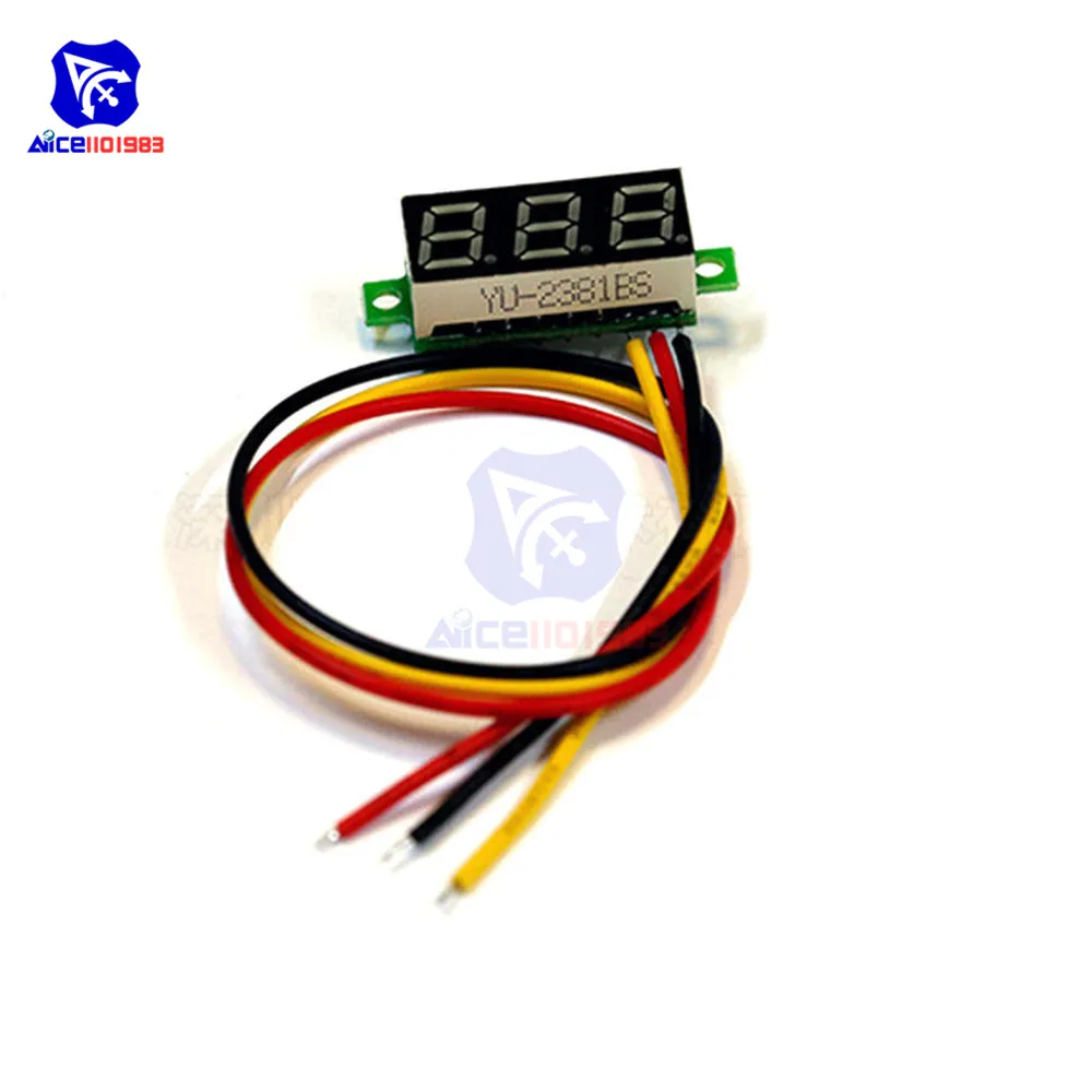 5 Farben Verfügbar Mini LED Digital-Voltmeter DC 4-30V 0,28 Zoll 3-Draht DC 0-100V Volt Spannungsmesser Messgerät Tester LED-Anzeige – Detail 7