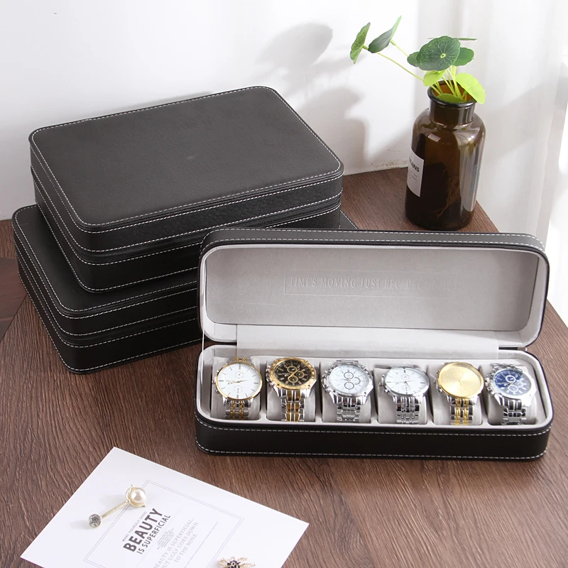 

High-grade leather watch bracelet storage box, leather jewelry bag, multi-position watch box