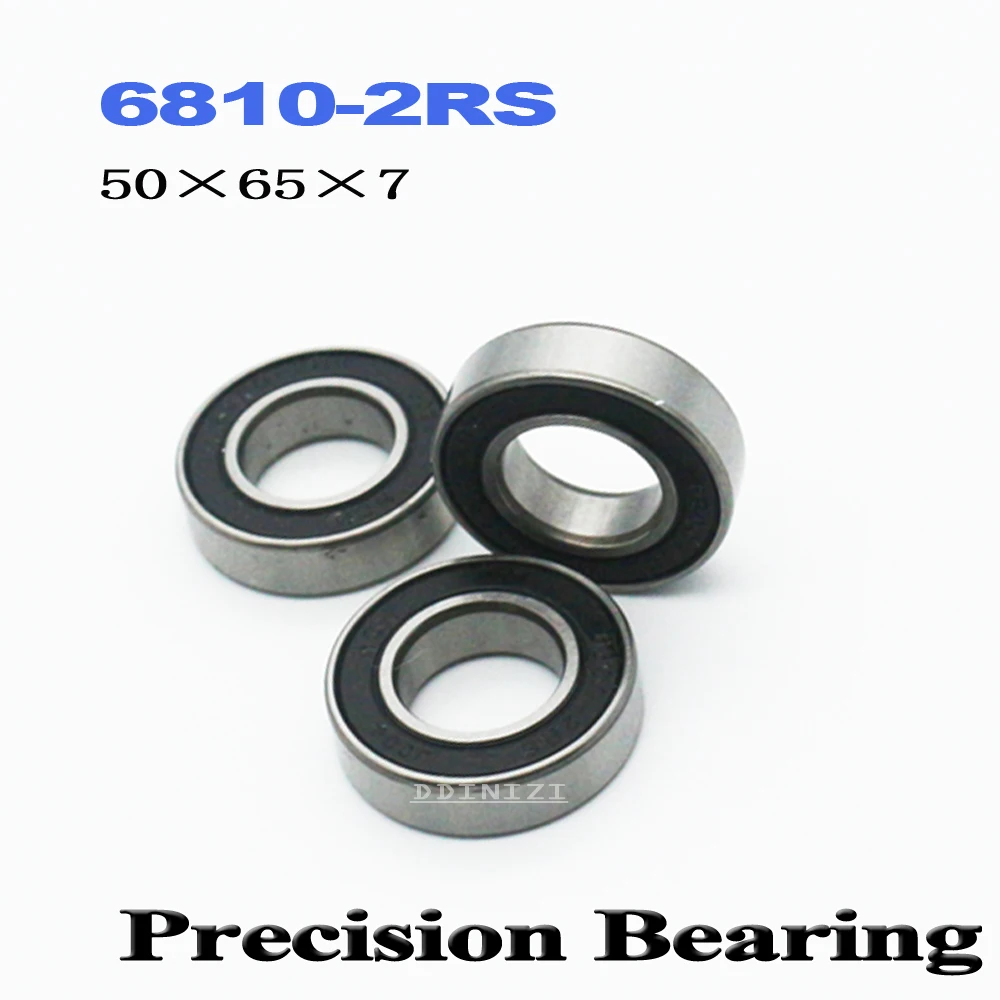 

6810-2RS Bearing ABEC-1 50x65x7 mm Metric Thin Section 6810 2RS Ball Bearings 6810RS 61810RS (4PCS)