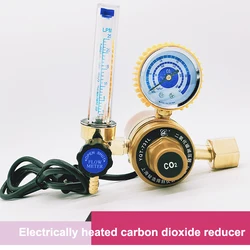 Carbon dioxide heating pressure gauge regulator 36V 110V 220V Electrically heated CO2 reducer