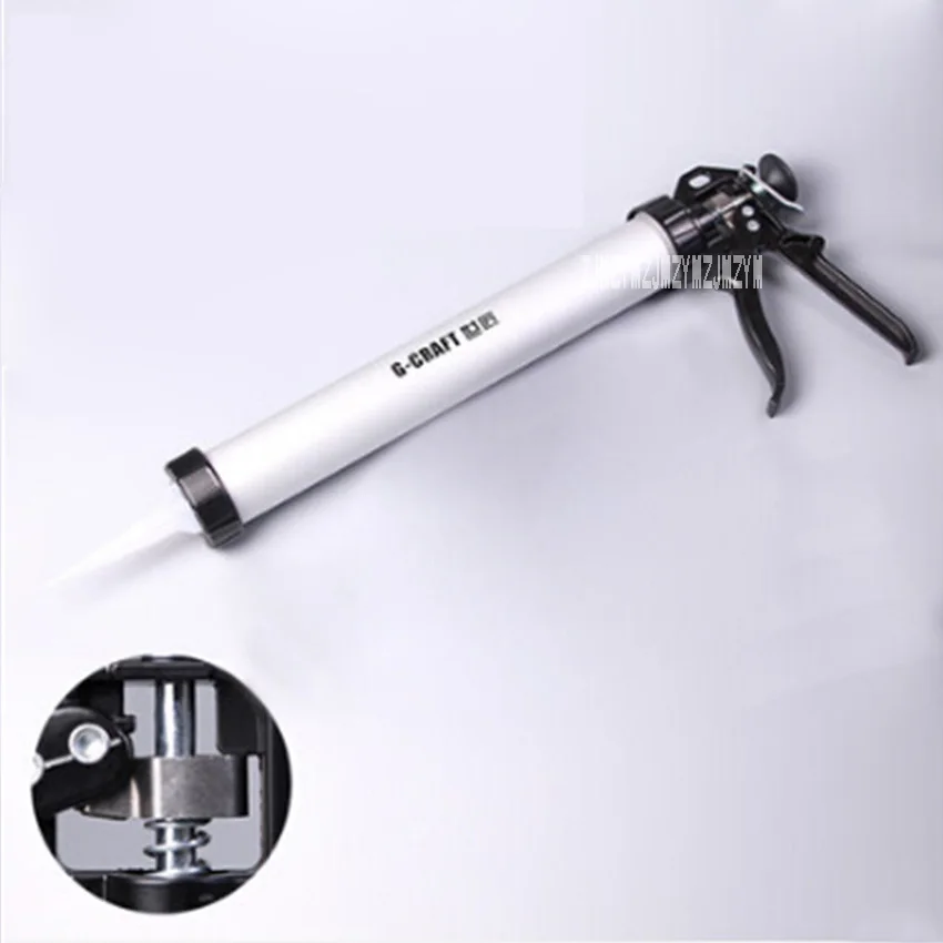 Pistola de pegamento de vidrio de doble uso, pistola de silicona suave tipo barril C20512 de 600ML, engrosamiento Manual, estructura de aleación de aluminio, gran oferta