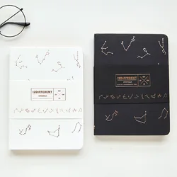 Twelve constellations series Notebook Hard copy Black white thickening Notepad Originality Organizer Blank Diary 128 sheets Gift