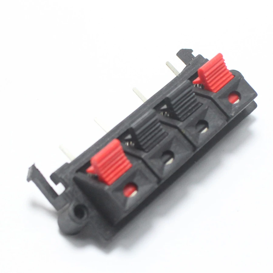 2pcs WP External Banana jack 4Pin Speaker Amplifier Wire Clip Audio Socket WP4-19 4 Pole LED Spring Terminal Switch